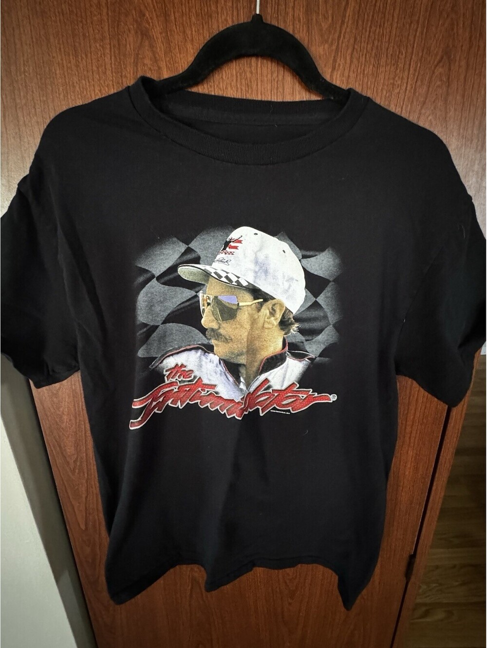 Dale Earnhardt The Intimidator NASCAR Graphic T Shirt Black Size Medium